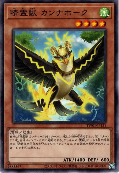 画像1: 【Normal】精霊獣 カンナホーク[YGO_TW01-JP131] (1)