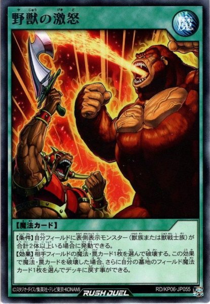 画像1: 【Rare】野獣の激怒[YGO_RD/KP06-JP055] (1)